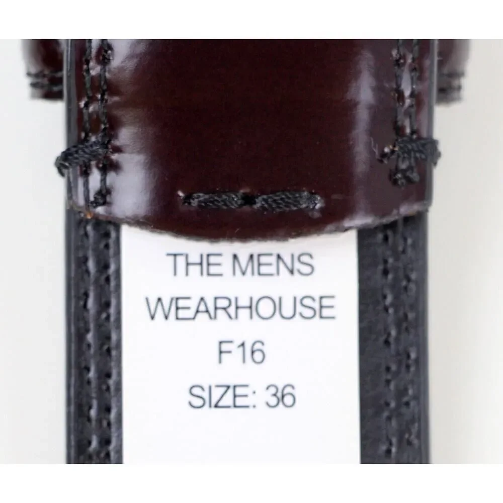 NWT Men's Wearhous BROWN GENUINE LEATHER 1 1/4